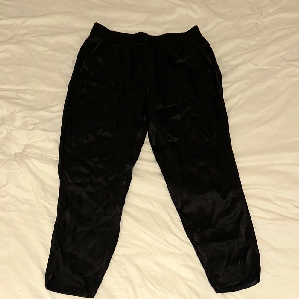 Zara Satin Black Joggers